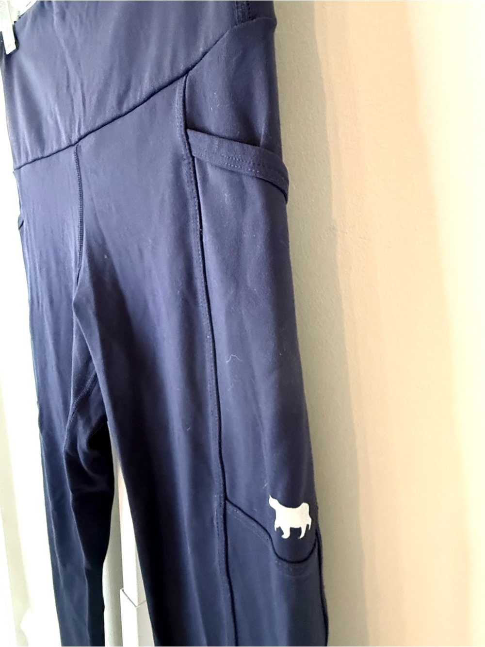 Running Bare Navy Pocket Leggings High Rise Athletic Workout Pants Women’s - Picture 9 of 9